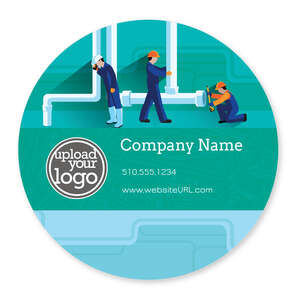 Custom Stickers - Plumbing Solution Sticker 4x4 Circle