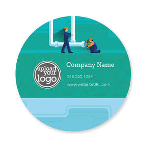 Custom Stickers - Plumbing Solution Sticker 3x3 Circle