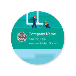 Custom Stickers - Plumbing Solution Sticker 2x2 Circle