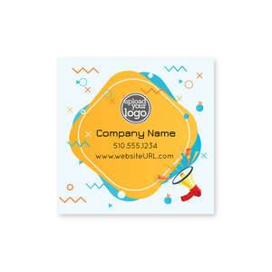 Custom Stickers - Announcement Sticker 2x2 Square