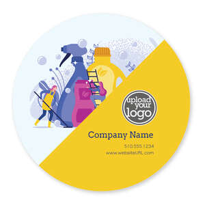 Custom Stickers - Cleaning Kit Sticker 4x4 Circle