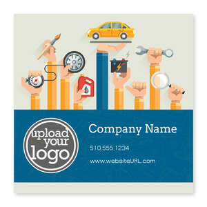 Custom Stickers - Car Services Sticker 4x4 Square