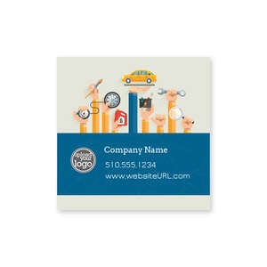 Custom Stickers - Car Services Sticker 2x2 Square