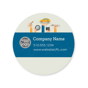 Custom Stickers - Car Services Sticker 2x2 Circle