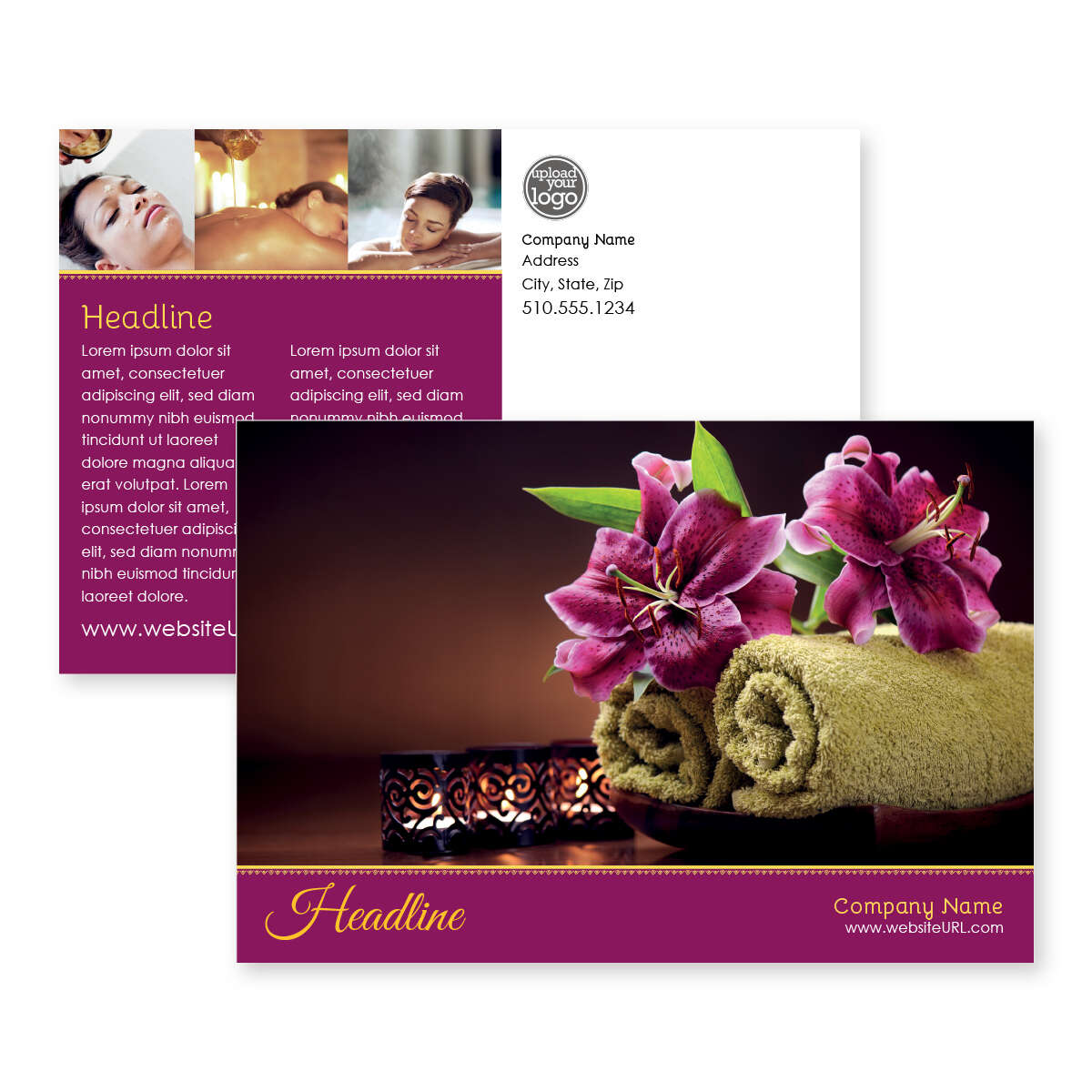 Beauty Spa Postcard 4x6 Rectangle Horizontal | Deluxe