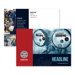 Custom Postcards - Heating & Plumbing Postcard 4x6 Rectangle Horizontal