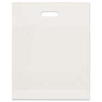 15" Die Cut Plastic Bag White