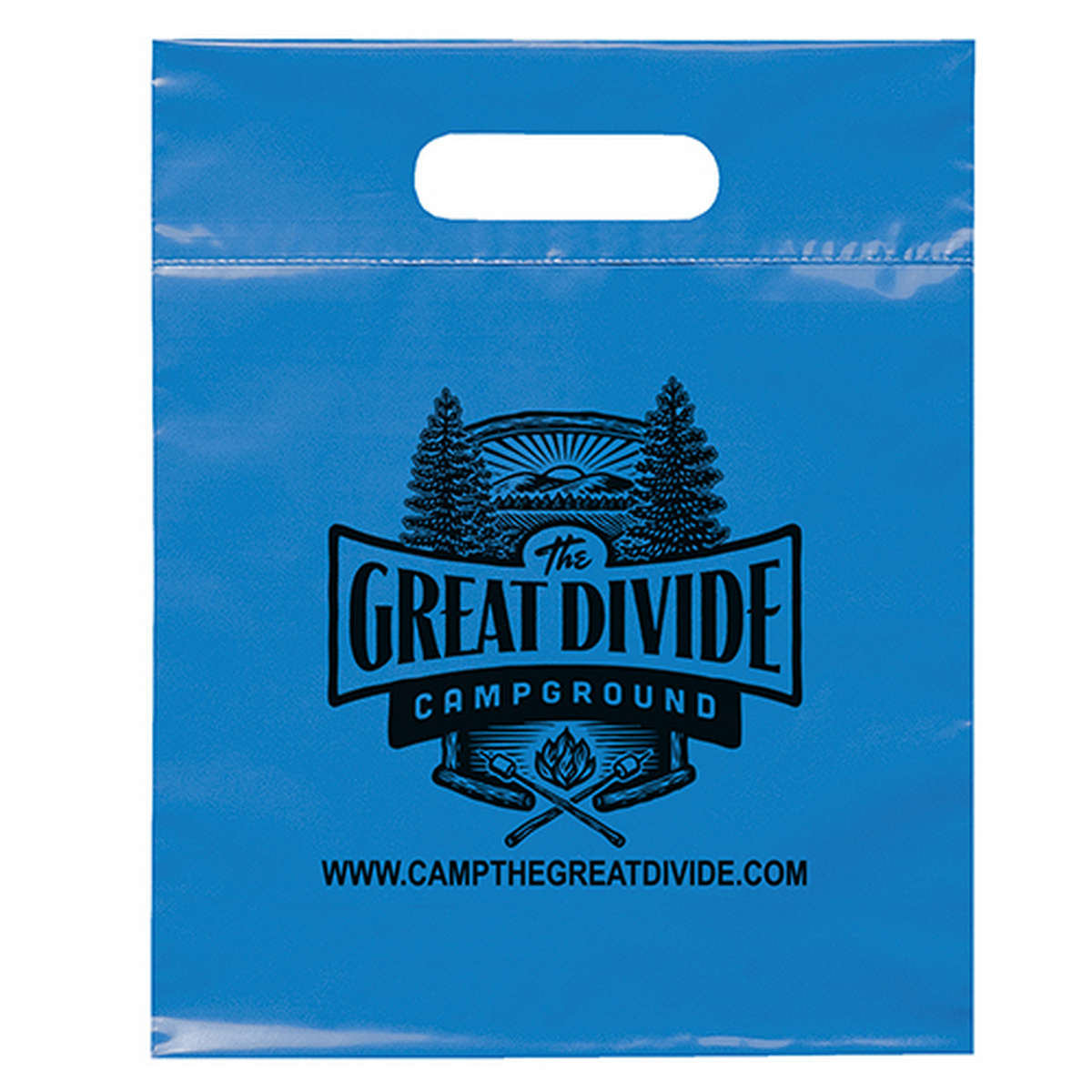 91/2" Die Cut Handle Bag with Custom Logo