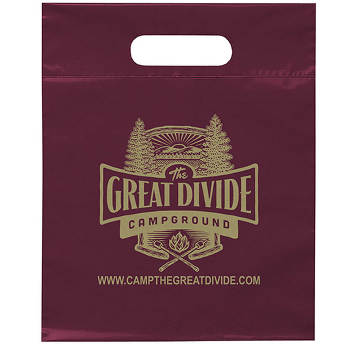 91/2" Die Cut Handle Bag with Custom Logo