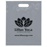 Die Cut Handle Bag 12x15x3 Gray