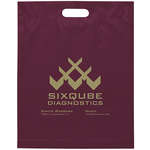 Die Cut Handle Bag 15x19x3 Burgundy