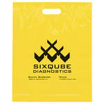 Die Cut Handle Bag 15x19x3 Yellow (PMS-Yellow C)