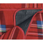 Roll-Up Picnic Blanket - Embroidered Red/Red/Blue Plaid