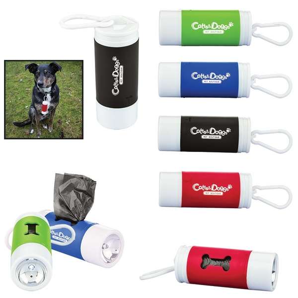 Custom Pet Waste Bag Dispenser with Flashlight | Deluxe.ca