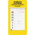 Weekly Memo Calendar, Highlighted Holidays Yellow (PMS-Yellow C)