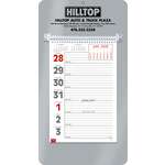 Weekly Memo Calendar, Highlighted Holidays Silver, Metallic