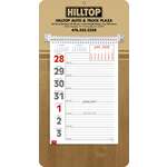 Weekly Memo Calendar, Highlighted Holidays Butcher Block