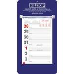 Weekly Memo Calendar, Highlighted Holidays Blue