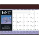 Burgundy Motivations Desk Pad Calendar Burgundy