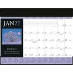 Black Motivations Desk Pad Calendar Black