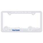 3-D Traditional License Plate Frame - 2 Holes White