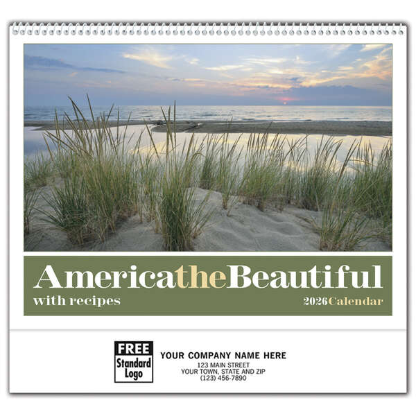 Custom America the Beautiful with Recipes Calendar - 2026 | Deluxe.com