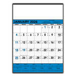 Blue & Black Contractor's Memo (13-sheet) Calendar White