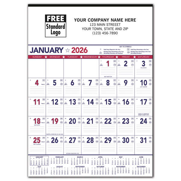 Custom Patriotic Contractor Memo 13-Sheet Calendar | Deluxe.com