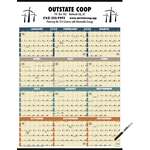 Time Management Span-A-Year Laminated 2026 Calendar White