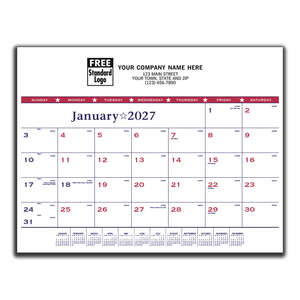 Desk Pad Calendars - Patriotic Desk Pad Calendar - 2027