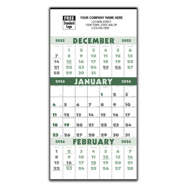 Custom 3-Month Planner (12 Sheet) Calendar - 2026 | Deluxe.com