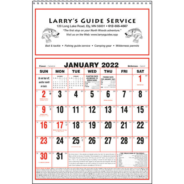 2022 Almanac Calendar Large Almanac Calendar - 2022 | Deluxe
