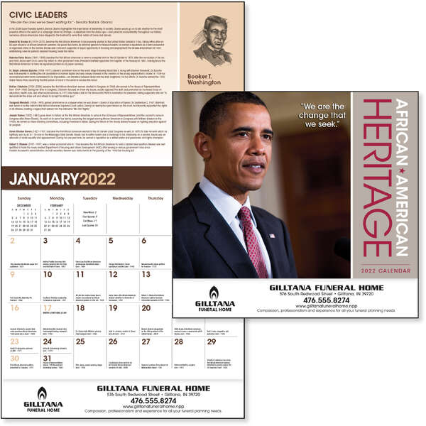 African-American Heritage Barack Obama Calendar -2023 | Deluxe