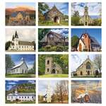 Scenic Churches Calendar, Spiral White