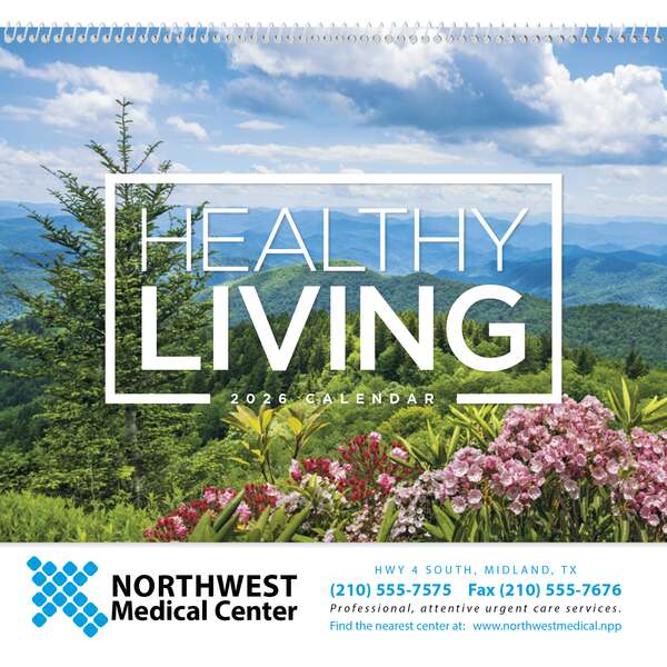 Custom Healthy Living Calendar, Spiral | Deluxe.com