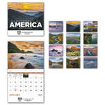 White Landscapes of America Calendar, Stapled White