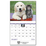 Puppies & Kittens Calendar, Stapled White