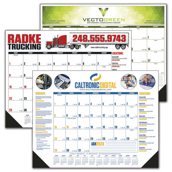 Multi-Color Desk Pad Calendar - 2023 | Deluxe Multi-Color Desk Pad Calendar - 2023 | Deluxe