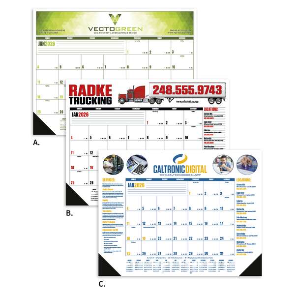 Custom Multi-Color Desk Pad Calendar | Deluxe.com