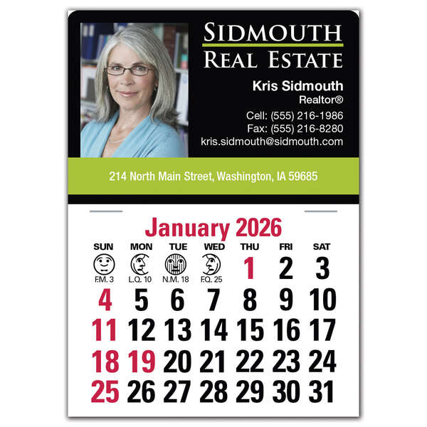 Custom Triumph® Calendars Press-N-Stick Full-Color Header Standard Calendar | Deluxe.com