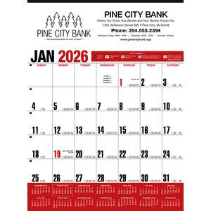 Office Gifts - Yearly Record® Red Calendar
