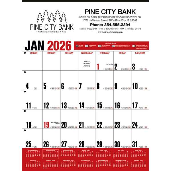 Custom Yearly Record® Red Calendar | Deluxe.com