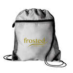 Mesh Pocket Drawcord Silver, Metallic