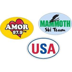 Bumper Stickers - HD Full Color Bumper Sticker - 4 x 6 Oval
