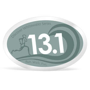 Decals - Oval White Vinyl Decal with Permanent Adhesive- 3x 4-1/2