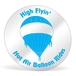 Custom Promotional White Vinyl Circle Decal - 4-1/2"