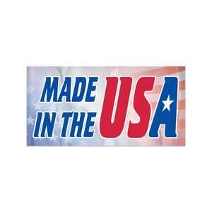 Buttons, Stickers and Patches - 1 x 2 Indoor/Outdoor White Vinyl Permanent Decal