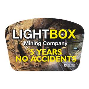 Custom Promotional 2" x 3" Hard Hat Vinyl Decal