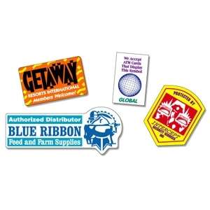 Decals - Double-Face Adhesive Window Decal - 6 to 10 Sq In